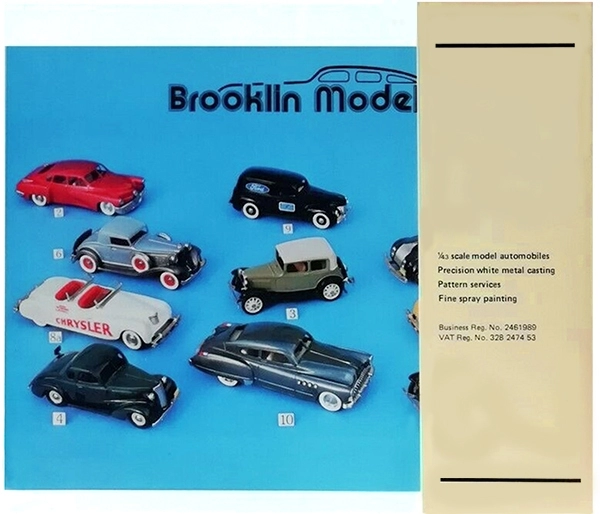 Brooklin Models Catalogue brochure d'origine 1994 